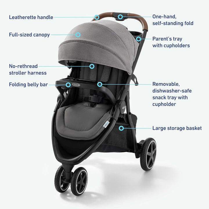 Outpace LX All-Terrain Travel System - Includes Snugride 30 Lite Infant Car Seat, Briggs, High-Performance Stroller/Car Seat Combo, Practical & Durable