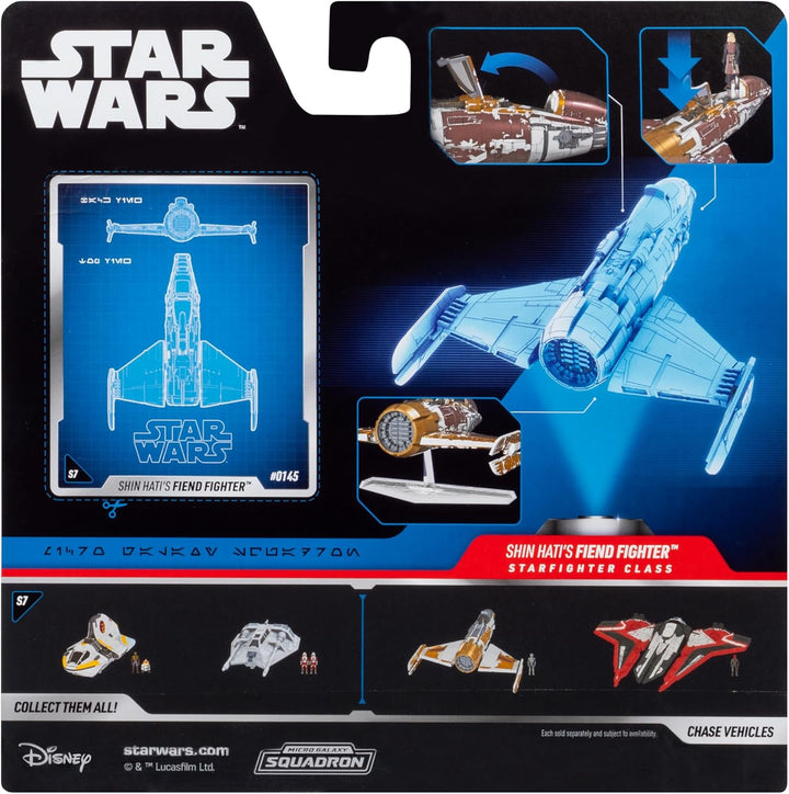 Star Wars Micro Galaxy Squadron Fiend Fighter - 5-Inch Vehicle with 1-Inch Micro Figure Accessory