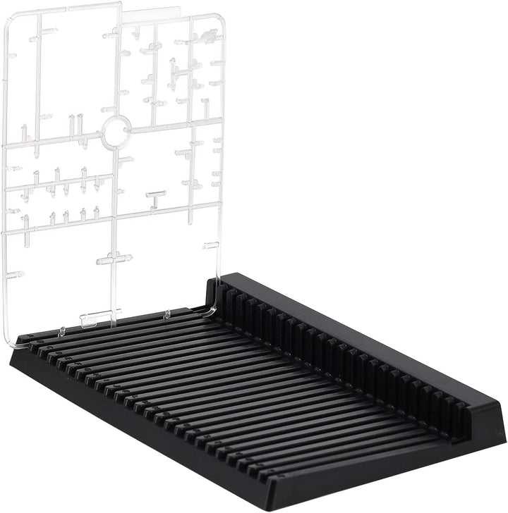 Model Pieces Shelves for Gundam,Holder Stand Organizer Rack for Gundam Model Action Figures DIY Model Making Accessories,Plastic Tool Storage Container for Gundam Hobby Model Making Parts,Black
