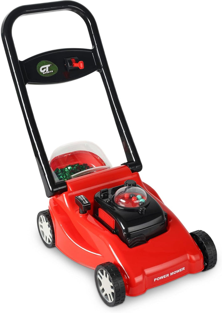 Kids Lawn Mower with Realistic Grass-Cutting Action and Sounds – No Batteries Required | Kid Lawn Mower, Fun Outdoor Push Toy and Gift for 3, 4, 5, 6, 7, 8 Year Old Boys and Girls (Black)