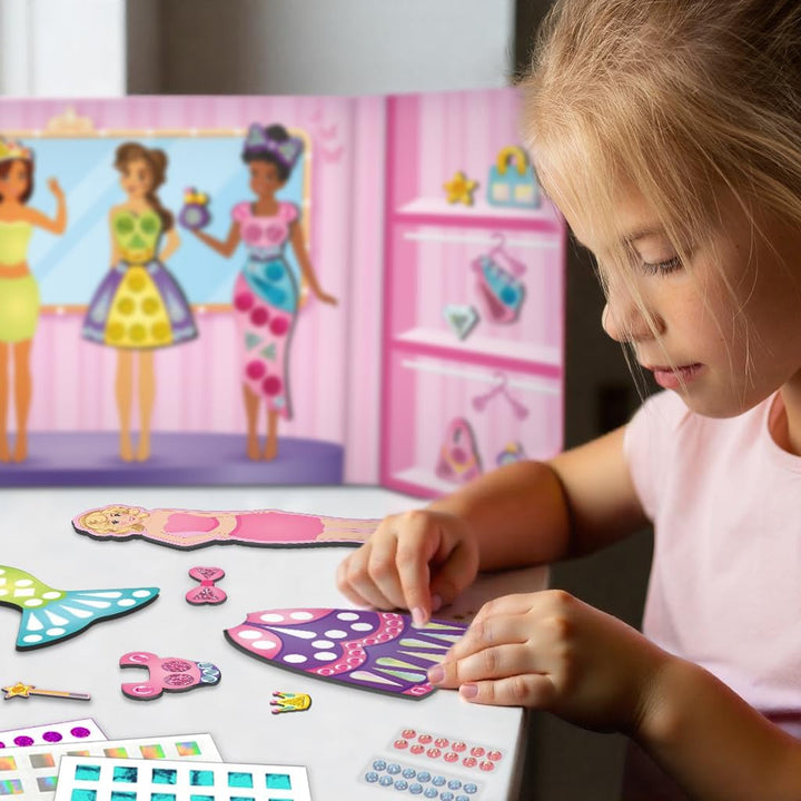 DIY Magnetic Dress-Up Princess |Pretend Play Magnetic Toys for Kids | 30 Magnetic Dresses & Accessories | Interchange & Create Unlimited Outfits | Birthday Gift for 3,4,5,6,7,8 Year Old Girl