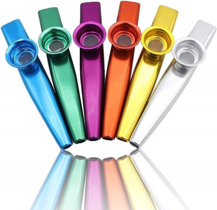 Kazoos Musical Instruments,6 PCS Metal Kazoos Flute for Kids Gift Price Party Favor Gift Bag Fillers