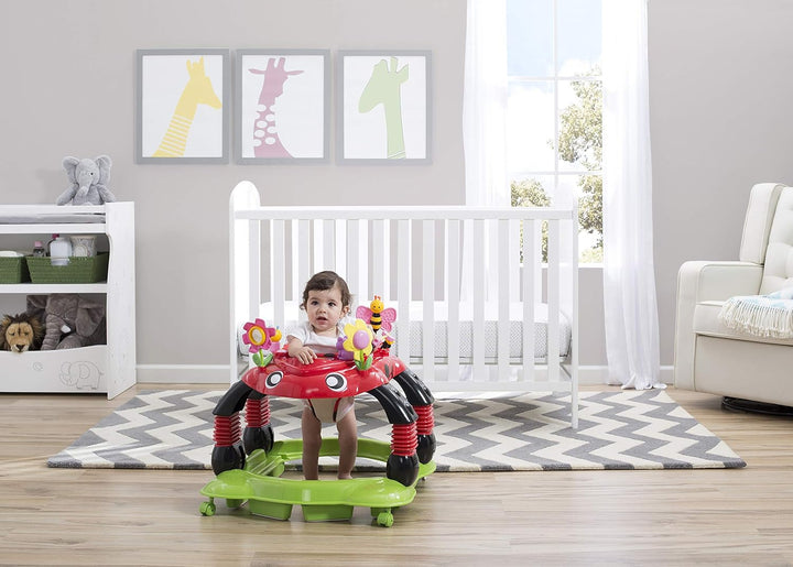 Lil Play Station 4-In-1 Activity Walker - Rocker, Activity Center, Bouncer, Walker - Adjustable Seat Height - Fun Toys for Baby, Sadie the Ladybug