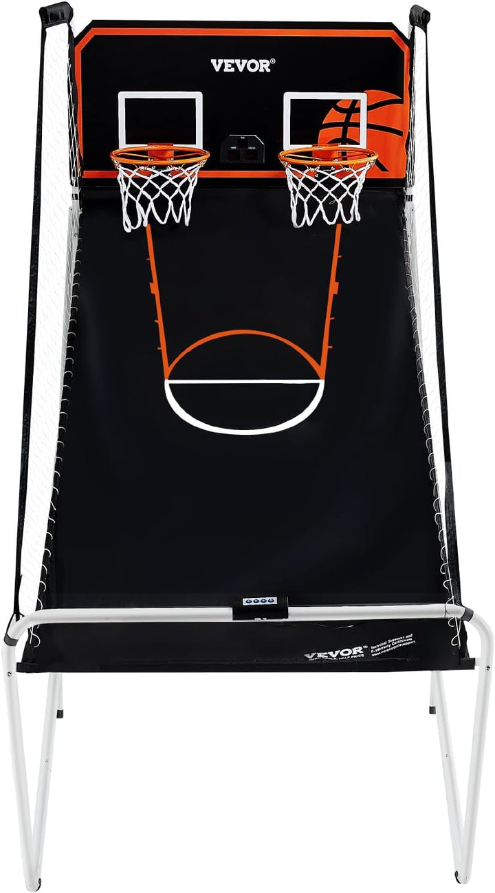 Basketball Arcade Game Indoor, 2 Player Indoor Basketball Game, Home Dual Pop- A-Shot Sport with Balls, 8 Game Modes, Electronic Scoreboard, and Inflation Pump, for Kids, Adults