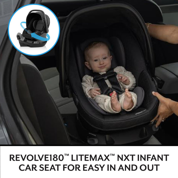 Shyft Intuiti Travel System with Revolve180 Litemax NXT Rotational Infant Car Seat (Fossil Gray)