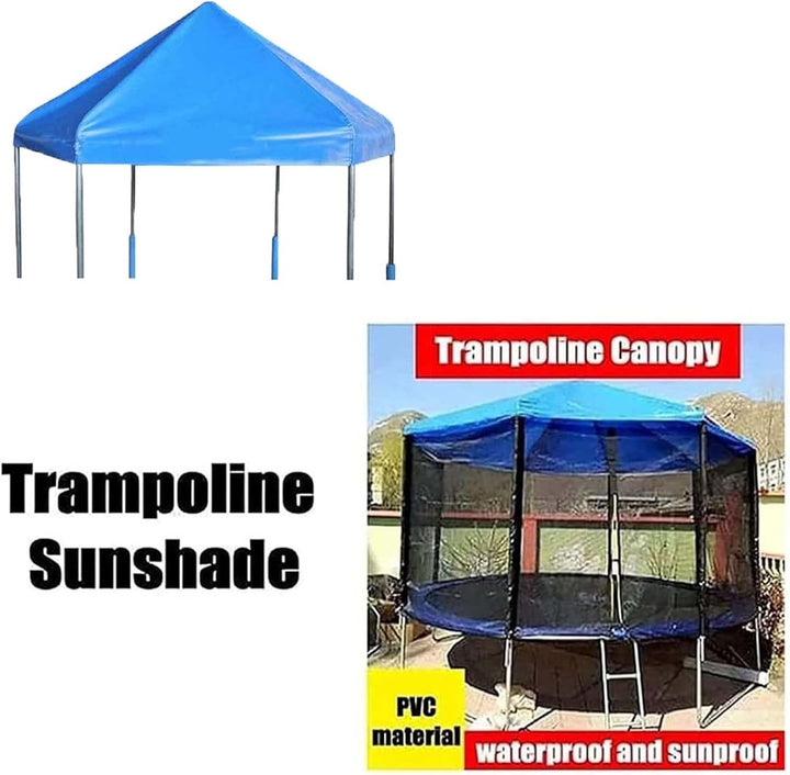 Trampoline Canopy Tent, Trampoline Shade Cover with Frame for 6Ft, 8Ft, 10Ft, 12Ft, 14Ft, 16Ft Trampolines Cover Top Accessories, Outdoor Sports Sun Shade Top Cover Roof - Sunshade, Rain and Snow (Si