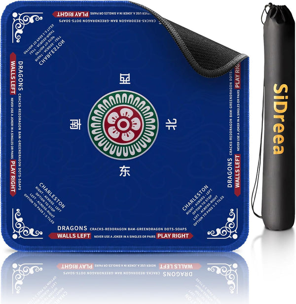 Mahjong Mat, 32.4×32.4 Inch Noise Reduction Anti-Slip Mahjong Mat for Table, Mahjong Table Mat for Poker, Card, Board Games Table Mat, Tile Games, Dominoes