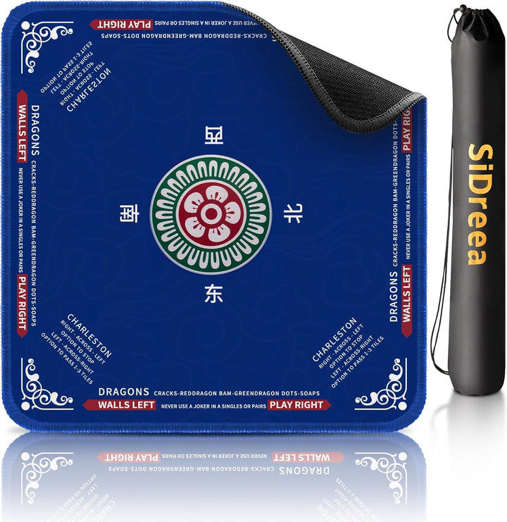 Mahjong Mat, 32.4×32.4 Inch Noise Reduction Anti-Slip Mahjong Mat for Table, Mahjong Table Mat for Poker, Card, Board Games Table Mat, Tile Games, Dominoes