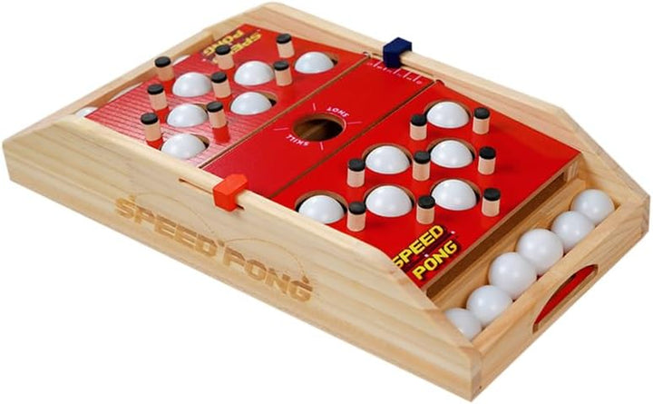 Speed Pong - Ball Bouncing Table Top Game for All Ages, Wooden 2-Player Challenge Game, Fun for Kids & Adults, Perfect for Parties & Family Gatherings