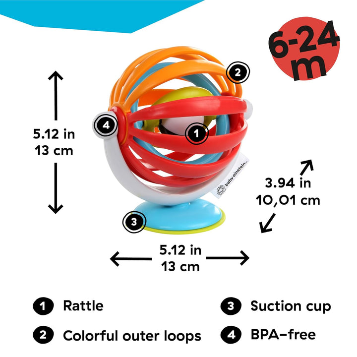 Sticky Spinner Bpa-Free Suction Cup High Chair Activity Toy and Tray Toy for Early Development, 3Mo+