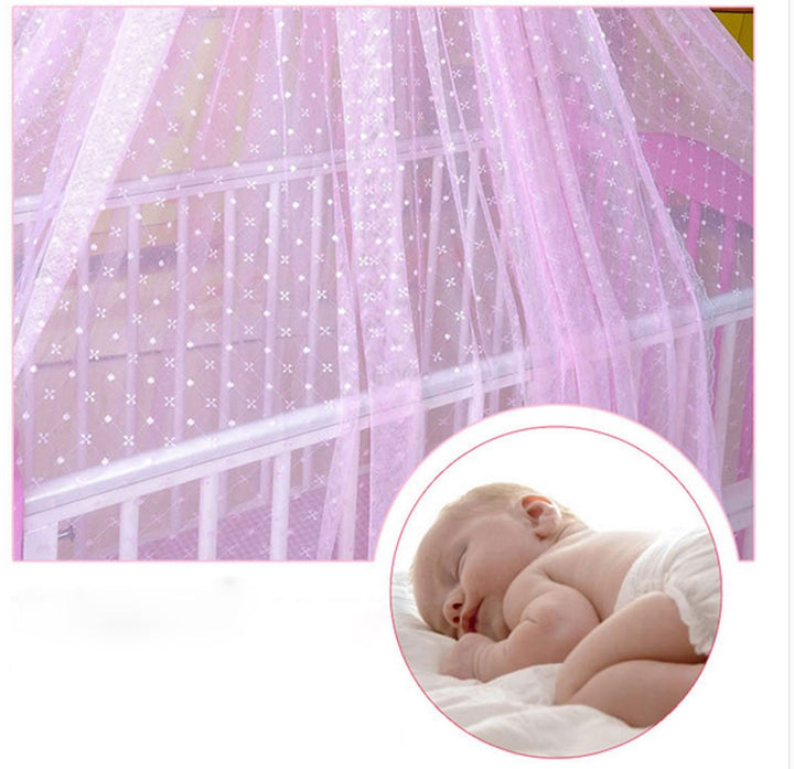 Baby Mosquito Net Baby Toddler Bed Crib Dome Canopy Netting (Pink)