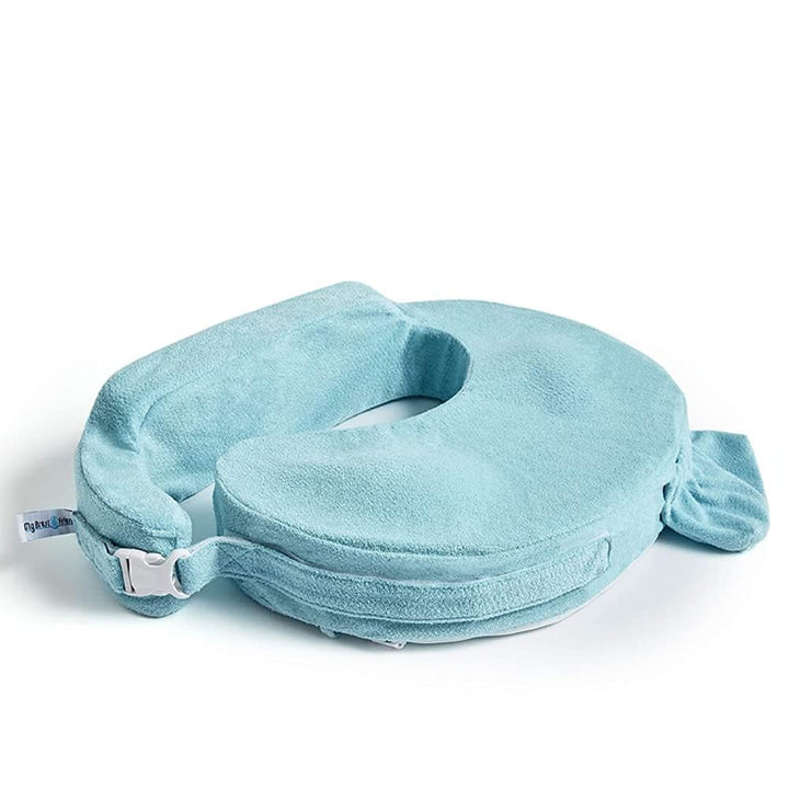 Nursing Pillow - Deluxe - Enhanced Comfort W/ Slipcover - Ergonomic Breastfeeding Pillow for Ultimate Support for Mom & Baby - Adjustable Pillow W/ Handy Side Pocket, Evening Grey