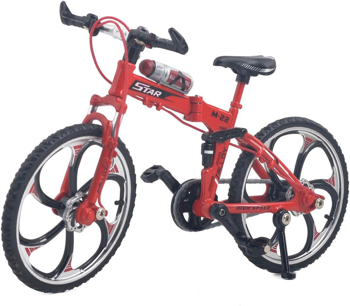 Mini Diecast Finger Bike Extreme Sports BMX Finger Bicycle Toys Game Set for Kids and Adults, Metal Bike Model Collections Decoration Cool Boy Toy (BMX Blue)