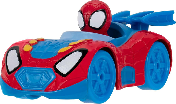 Marvel Spidey and Friends 4-Pack Die-Cast Vehicles - Includes Spidey, Ghost-Spider, Black Panther, Miles Morales - Superhero Toys for Kids 3+