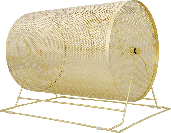 Elegant Raffle Drum for Fun Gatherings, Holds 10,000 Tickets, Ideal for Bingo and Social Events, Brass Plated with Wooden Handle