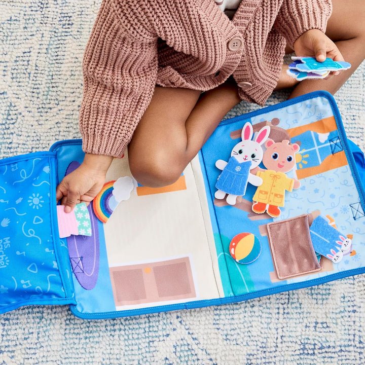 ® Ms. Rachel™ What to Wear Felt Activity Board Take-Along Preschool Learning Toy for Boys and Girls - FSC Certified