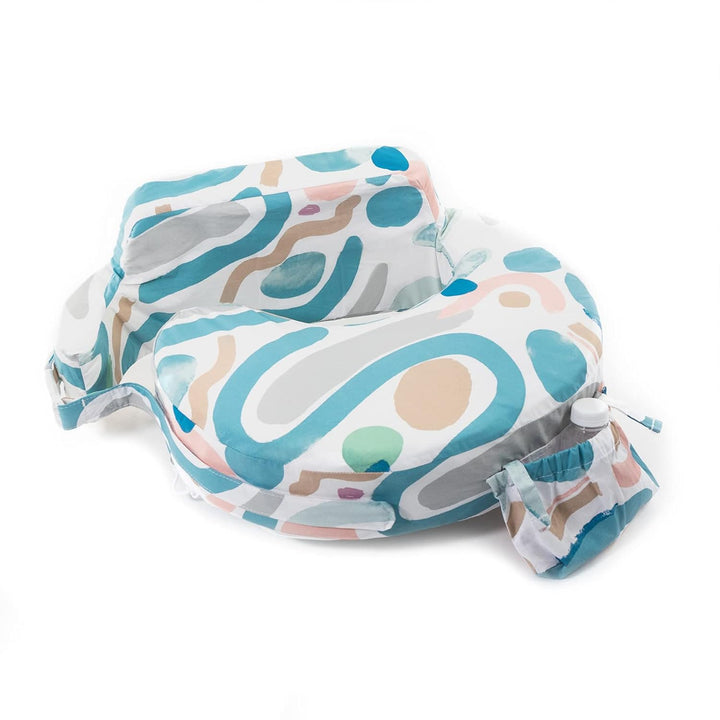 Super Deluxe Nursing Pillow - Enhanced Comfort & Ergonomic Breastfeeding Pillow for Ultimate Support for Mom & Baby - Adjustable and with Handy Side Pocket, Platinum