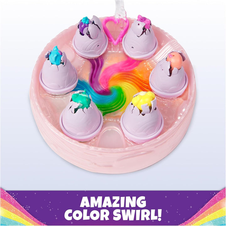 Alive, Rainbow Hatchery with 6 Mini Figures in Color Reveal Eggs & over 10 Accessories, Kids Toys for Ages 3 and Up