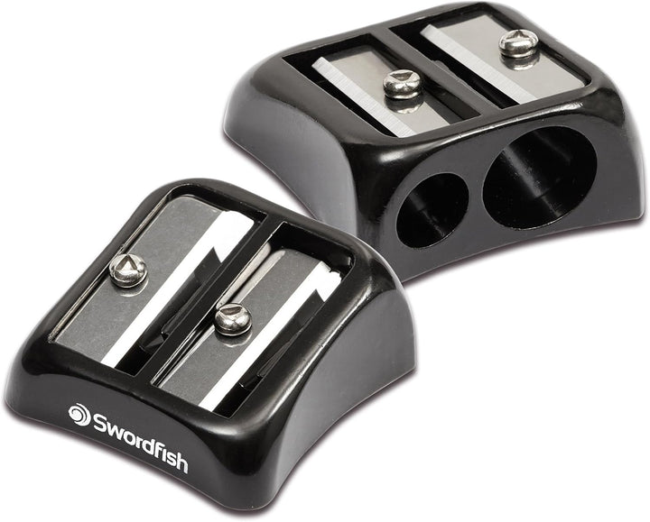 ‘Blinc Blinc’ Double-Hole Zinc Pencil Sharpener with Strong Metal Casing [Pack of 12] 40285