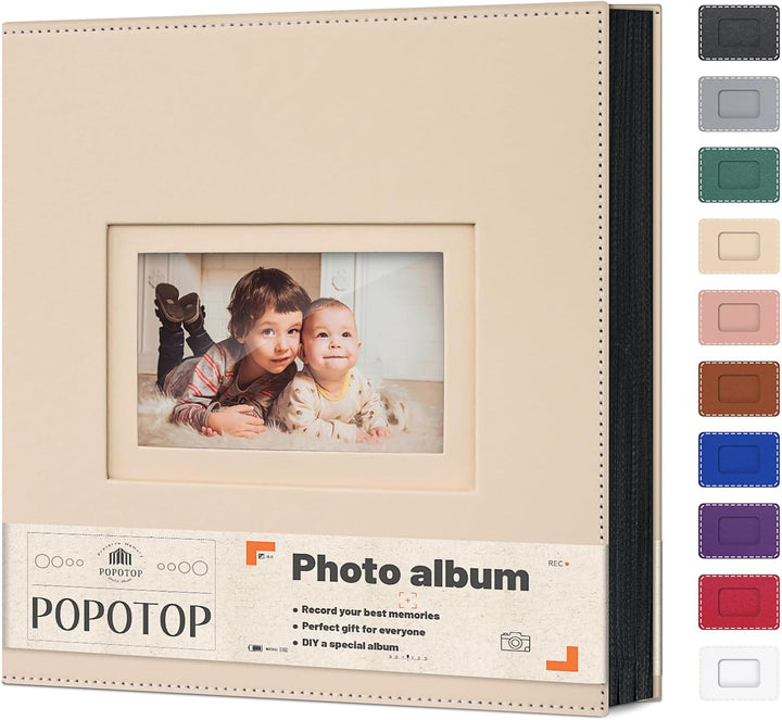 Photo Album 4X6 300 Pockets with Leather Hardcover Cover, Small Photo Album Holder Book with 50Pcs Pages for Family Travel Wedding Baby Gifts