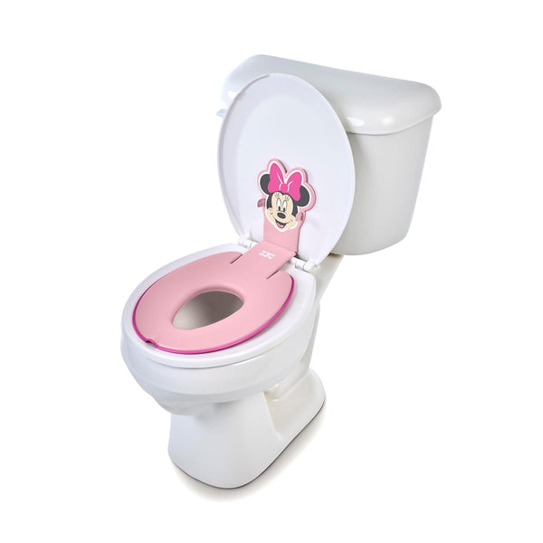 Disney Baby Minnie Mouse Flip & Sit Potty Training Seat, Attaches to Toilet Securely, Space Saving Design Fits Most Toilets