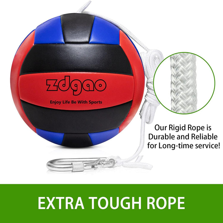 Soft Tether Ball- Replacement Tether Ball Come with Rope and Pump Set | Outdoors Game for Family Fun Play