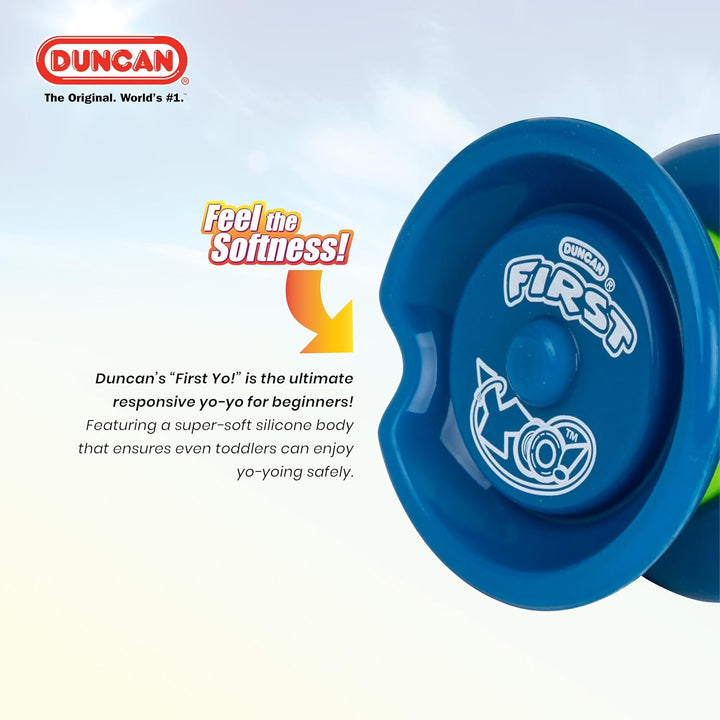 Toys First Yo! - Best Beginner Yo-Yo for Kids, Responsive Yo Yo, Yoyo Toy - Blue/Green