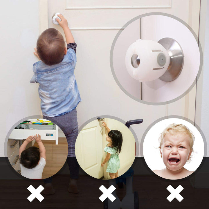 6 Pack Baby Safety Door Knob Covers Door Knob Locks