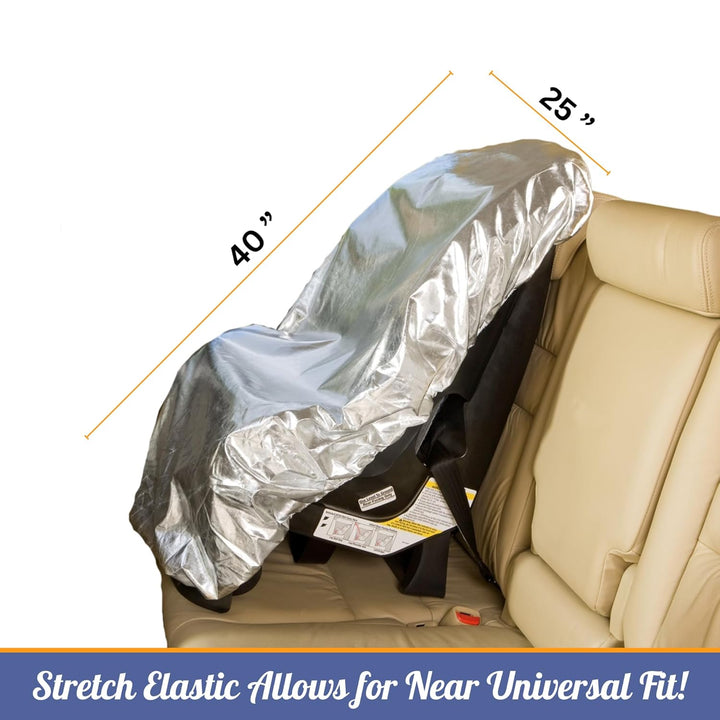 Car Seat Sun Shade Cover - Keep Your Baby'S Carseat at a Cooler Temperature - Covers and Blocks Out Heat & Sun - Protection from UV Sunlight -