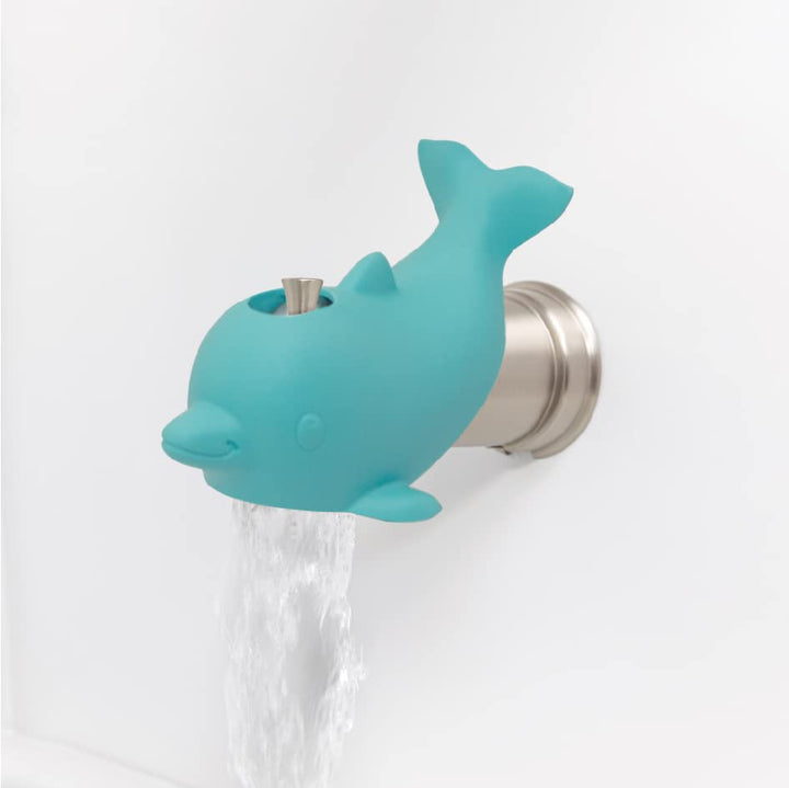 Bathtub Safety Spout Guard - Compatible with Most Standard Faucets - Bath Toys - Dolphin