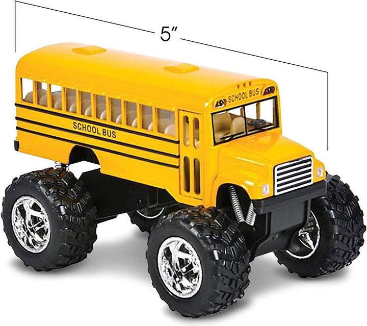 5 Inch Die-Cast Metal School Bus Big Wheel Monster Truck One School Bus