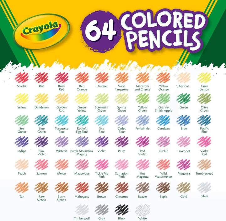 Mini Colored Pencils (Colors May Vary), Coloring Supplies for Kids, 64 Count, Gift