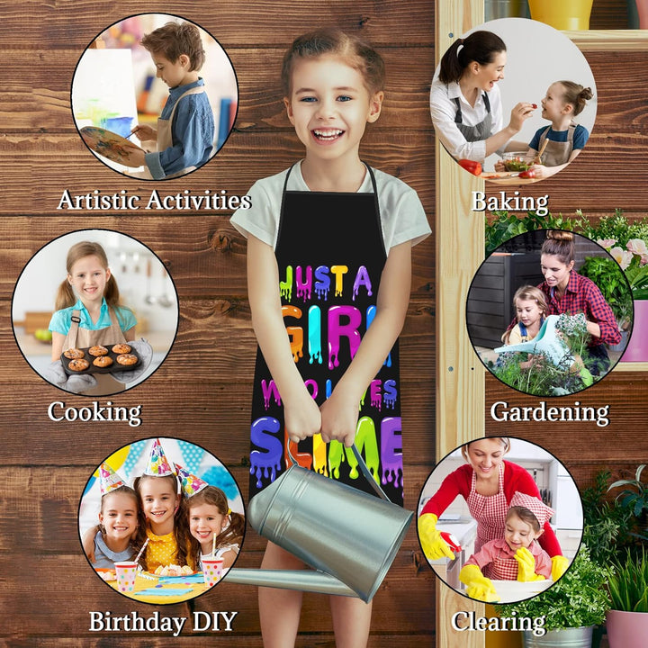 CBETF Kids  Slime Apron for Girls, Waterproof Slime Cooking Gifts