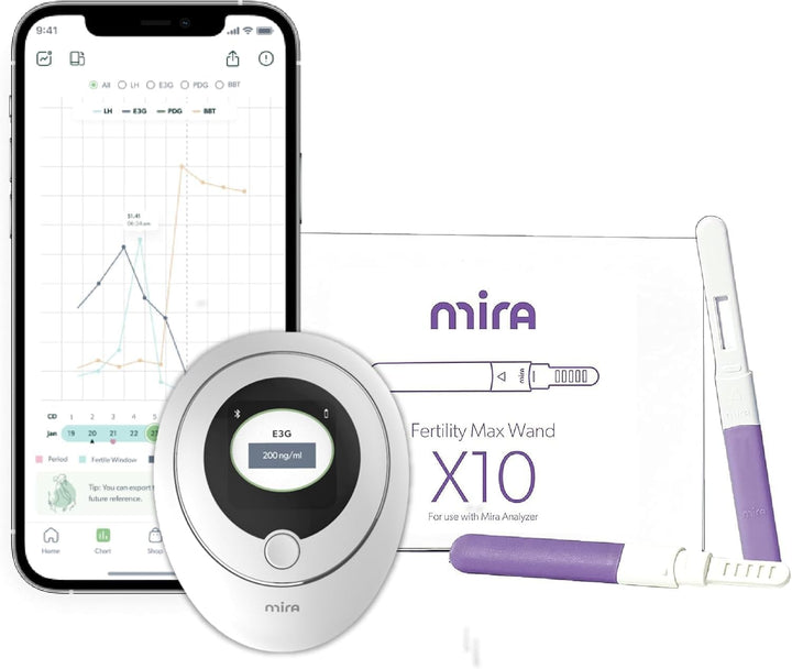 Max Fertility Monitor & Ovulation Test Kit for Women, At-Home Hormone Tracker for LH, Pdg & E3G, Digital Hormone Analyzer with 20 Test Wands, 7× More Accurate than Other Fertility Trackers
