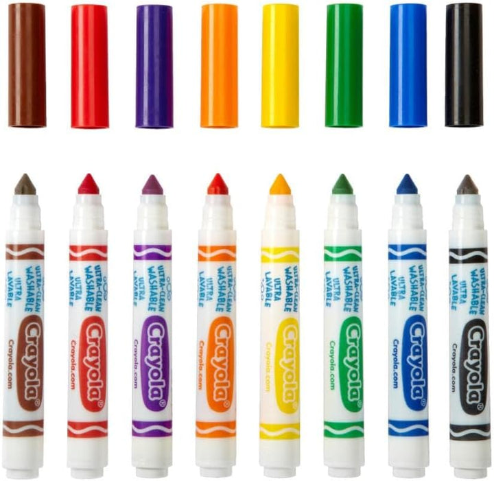 Broad Line Washable Markers - 200Ct (8 Colors), Kids Bulk Classroom Art Markers for School, Back to School Essentials, Teacher Classroom Must Haves