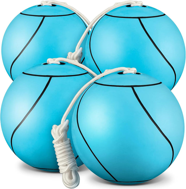 Tetherball Soft Tether Balls and Rope Set Game Replacement Tetherball Set Rubber Tether Ball Equipment for Kids Adults Indoor Outdoor Playground Yard Backyard Play