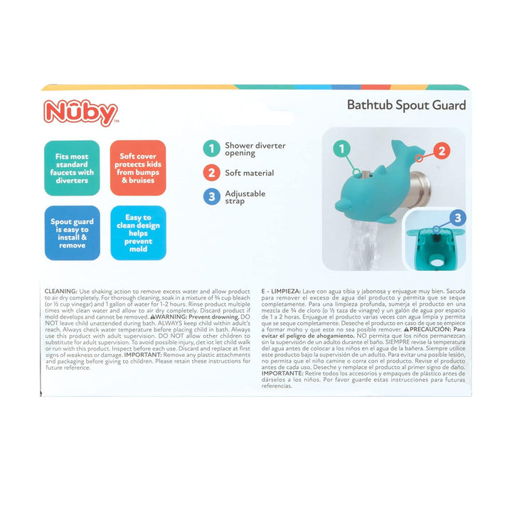 Bathtub Safety Spout Guard - Compatible with Most Standard Faucets - Bath Toys - Dolphin