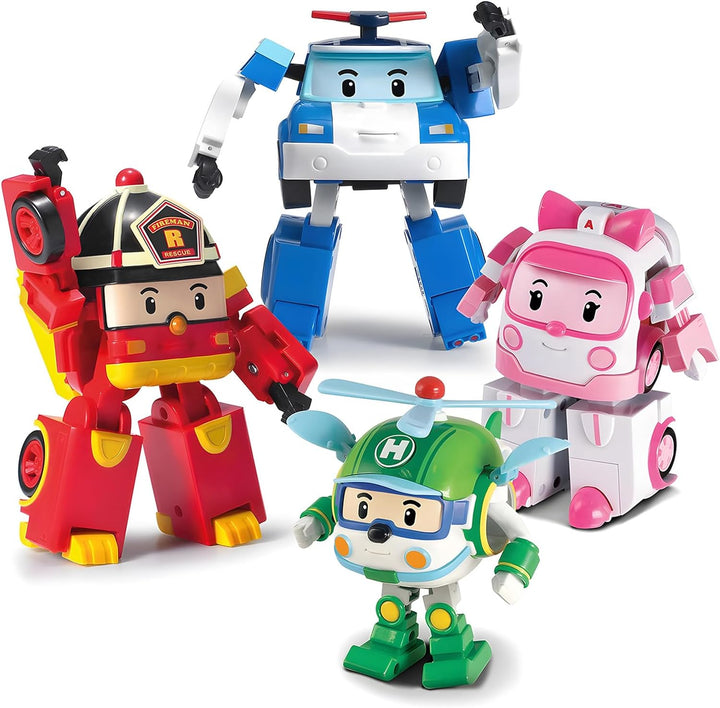 4" Transforming Robot - Fire Truck Roy, Stem-Inspired Rescue Robot Figure | Role Play Toy Gift for Toddlers & Preschool Kids Ages 1 2 3 4 5 6