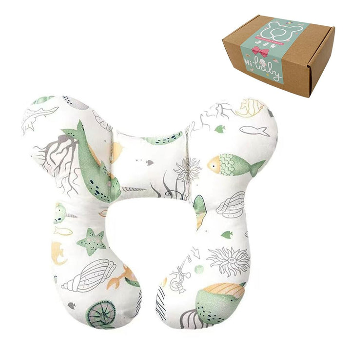 Baby Neck Pillows, Comfortable Baby Travel Head Neck Support Pillow for Car Seat Stroller Pushchair, Soft PP Cotton Travel Pillow for 0-1 Year Old Toddler Infant Newborn, Zoo