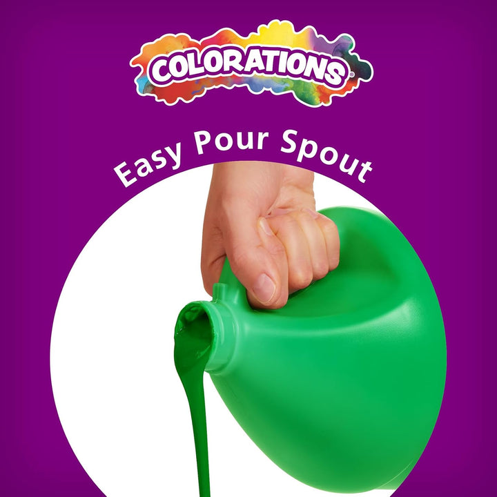 Paraben-Free Washable Tempera Paint for Kids - 1 Gallon Value Size. Vibrant White. Non-Toxic and Made in the USA