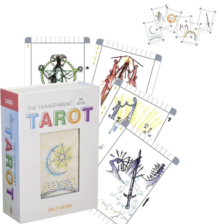 The Transparent Tarot Deck & Guidebook Box Set – Ideal for Beginners, Clear Card Meanings for Fortune Telling & Tarot Divination
