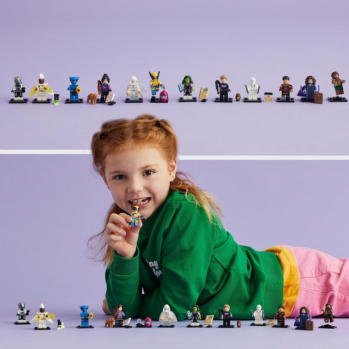 71039 Marvel Series 2 Mini Figures, 1 of 12 Iconic Disney+ Characters to Collect in Each Bag, Includes Wolverine, Hawkeye, She-Hulk, Echo and More (1 Piece, Style Sent Randomly)
