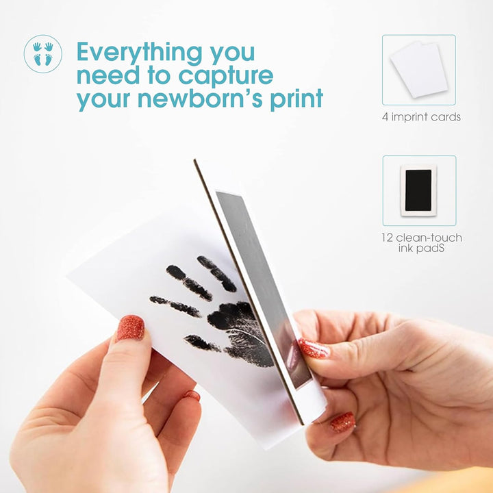 4-Pack Clean-Touch Ink Pad Kit, Mess-Free Inkless Hand and Footprint Kit, Baby Foot Printing Kit, Cat and Dog Paw Print Kit, Suitable for Babies and Pets