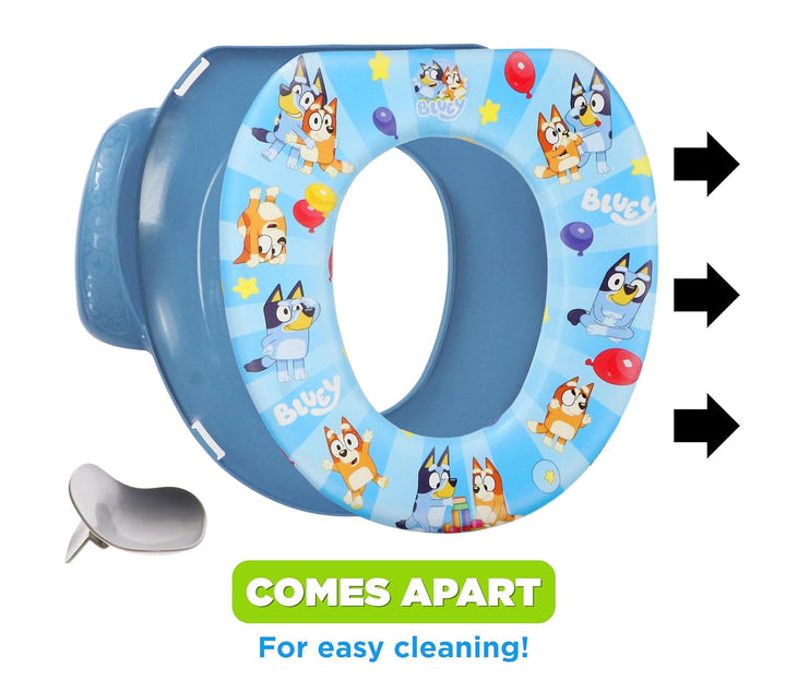 Bluey Soft Potty Seat - Potty Training Toilet Seat, Soft Cushion, Baby Potty Training, Safe, Easy to Clean