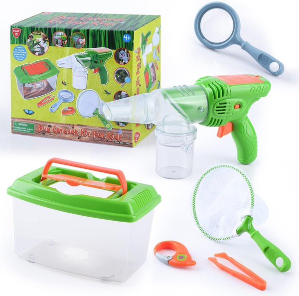 Bug Catcher Kit,Outdoor Toys for Kids Ages 4-8 8-12,Bug Catcher Vacuum with Critter Habitat Case,Butterfly Net,Magnifying Glass,Toddler outside Toys for 3 4 5 6 7 8+ Year Old Boys Birthday Gift