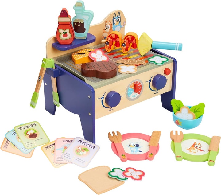 Wooden Tea Party Set – 18 PC Pretend Play Set with Tray, Teapot, Tea Cups, Biscuits, Sugar Pot, Notepad & Pencil- Durable, Eco-Friendly FSC Certified Wood – Imaginative Role Play Toy for Kids 3+