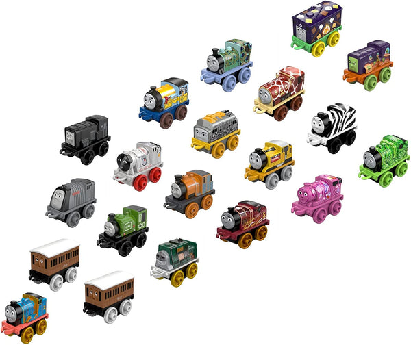 Toy Trains MINIS 20 Pack of Miniature Push-Along Engines & Railway Vehicles for Pretend Play Preschool Kids Ages 3+ Years (Amazon Exclusive)