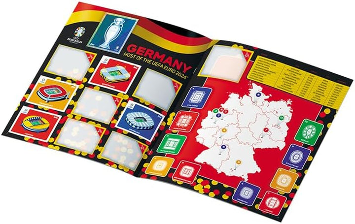 Official Euro 2024 Sticker Collection - Starter Pack - Contains 24 Stickers and an 88 Page Album.