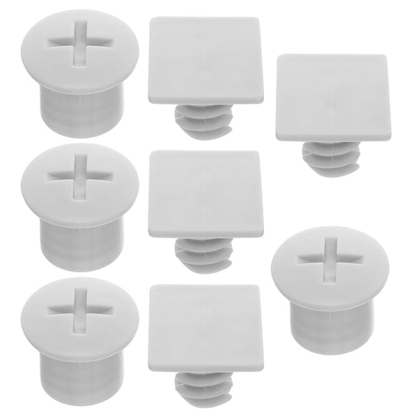 4 Sets Kids Play Slide Screw Square Bolts and Caps Plastic Bolt Replacement Parts for Children Slide Fixing Screw Covers Toddler Playground Repair Attachments Accessories