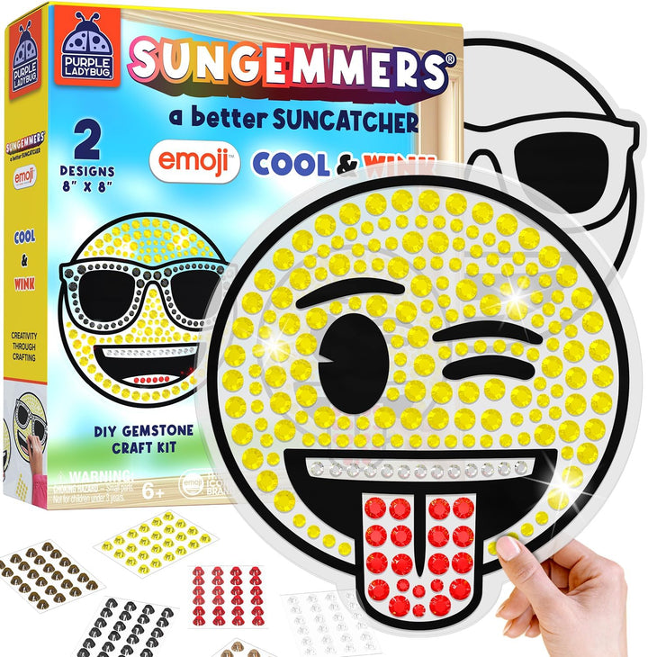 SUNGEMMERS Window Gem Art Suncatcher Kits - Summer Activities for Kids, Birthday Gifts for Girls & Boys, Crafts for Ages 4-10, Fun DIY Art Kit for Kids 6-12